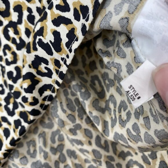 J. Crew Style AL520 Leopard Print Puff Sleeve Poplin Top Size XS - Picture 8 of 8